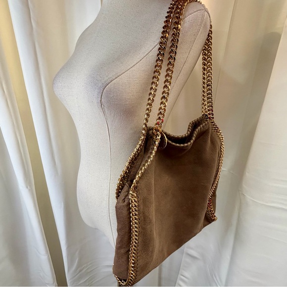 Stella McCartney Original Falabella Shaggy Deer Vegan Suede Chain Shoulder Bag - Picture 12 of 16